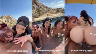 Auhneesh Nicole Outdoor Foursome in Bikini Video Leaked