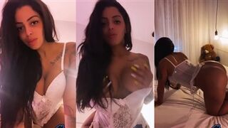 Stephanie Silveira Nude White Lingerie Teasing Video Leaked