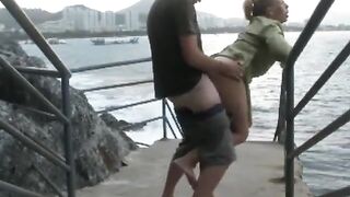 Outdoor Sex by the Water with a Hot Blonde