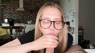 Sexy Head Girl POV Blowjob - Mouth Full of Cum