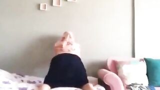 Turkish Arab in Hijab and Turban Performs a Striptease