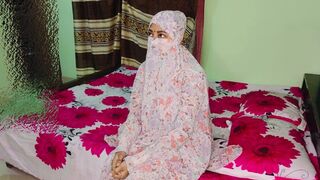 Indian Muslim Girl in Burkha Enjoys Romantic Rainy Night