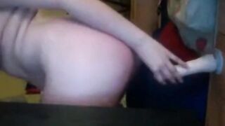 Big-Titted Girl Masturbates with Toy on Webcam