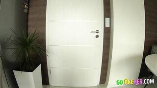 Leather Underwear Makes for Rough Stand-Up Fuck with a Big-Cock Amateur