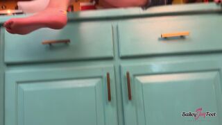 Bailey Jay Feet Big Pink Sneakers  Shemale