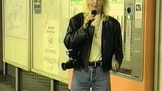 Classic blonde German slut fucked by horny couple