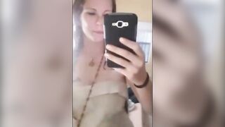 Big-Breasted White Woman on Periscope for Interracial Adult Show
