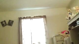 Curvy BBW Strips on Webcam