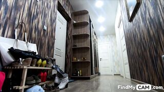 Naked Russian Blonde Surprises Delivery Guys