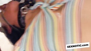 Rough Face Fuck: Deep Throat Open Gag for MILF