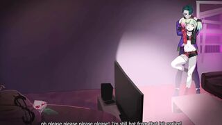 A white anime girl gets caught in party and get banged by a neighbour man who is near party