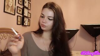 Dirty Smoker Teenager Teasing