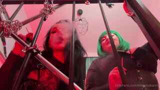 Demoness Luna & Mistress Karino - Ashtray Prisioner