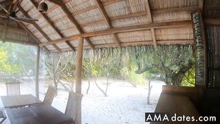 Tattooed Blonde MILF Strips in Abandoned Bar