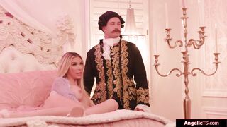 Shemale princess gets analed by servants