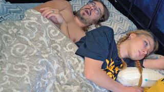 I agree to share a bed with my stepfather, and he fucks me in the ass under the covers