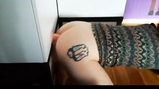 First-Time Anal Orgasm With Dildo Riding